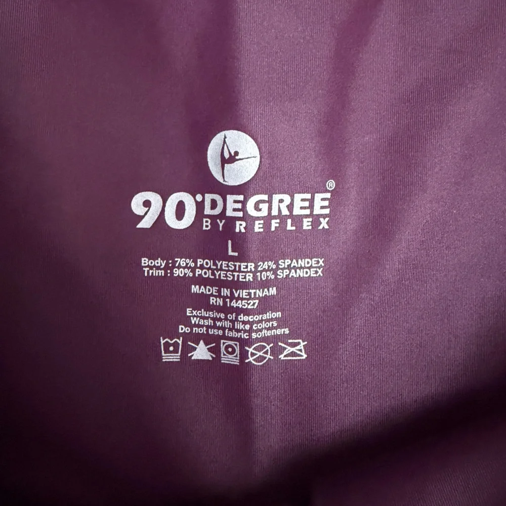 90 Degree By Reflex Potent Purple Flare Leggings - Picture 4 of 5